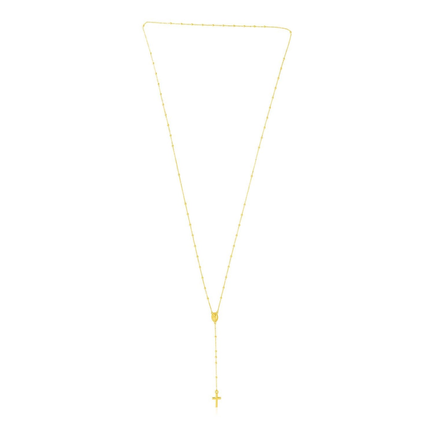 14k Yellow Gold Rosary Necklace