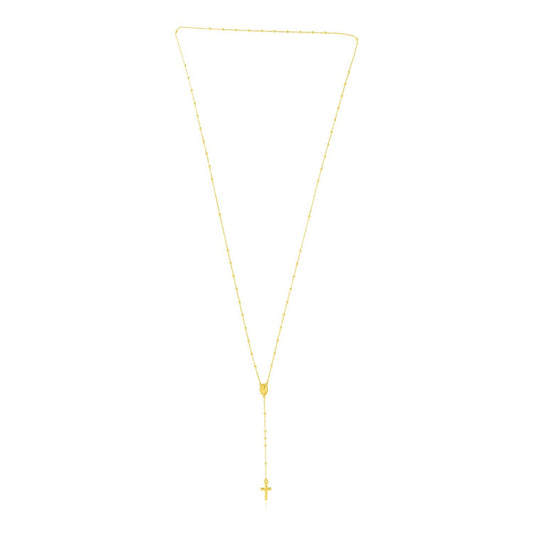 14k Yellow Gold Rosary Necklace